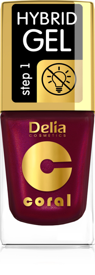 DELIA Lakier HYBRID GEL 61 Perłowa Malina - 11ml