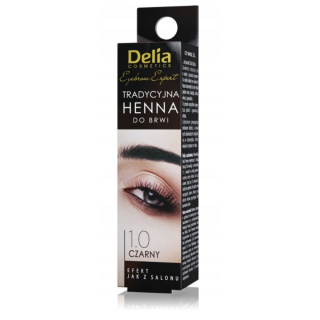 DELIA Tradycyjna henna do brwi 2g, CZARNA 1.0