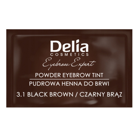 DELIA Henna Pudrowa do Brwi 4g - Nowy Kolor 3.1 CZARNY BRĄZ