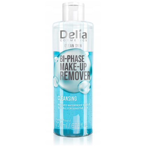 DELIA Dwufazowy Wegański Płyn do Demakijażu Clean Skin 200ml