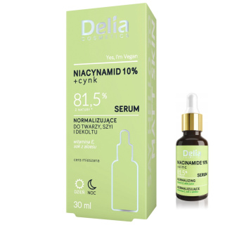 DELIA Serum do twarzy NIACYNAMID 10% + Cynk, 30 ml