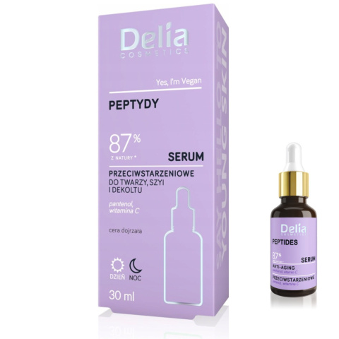 DELIA Serum do twarzy PEPTYDY 87% z natury, 30 ml