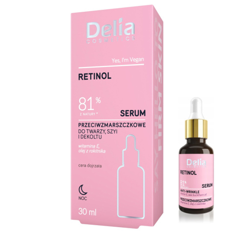 DELIA Serum do twarzy RETINOL, 81% z natury, 30 ml