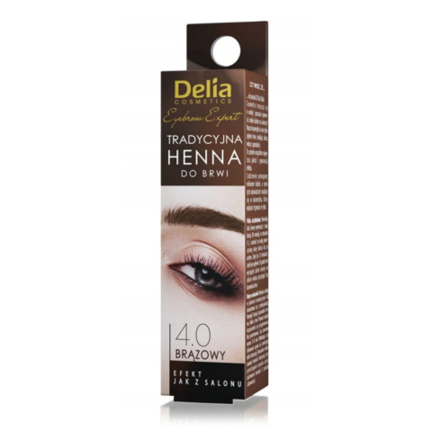 DELIA Tradycyjna henna do brwi 2g, BRĄZOWA 4.0