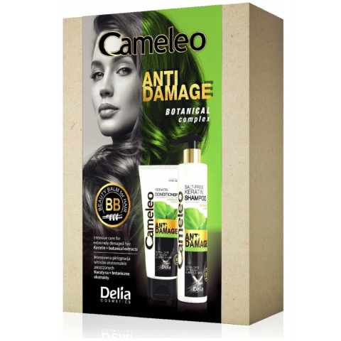 DELIA COSMETICS Cameleo Zestaw Anti Damage - Szampon i Odżywka