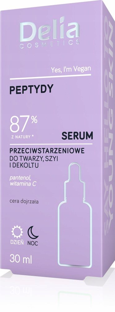 DELIA Serum do twarzy PEPTYDY 87% z natury, 30 ml