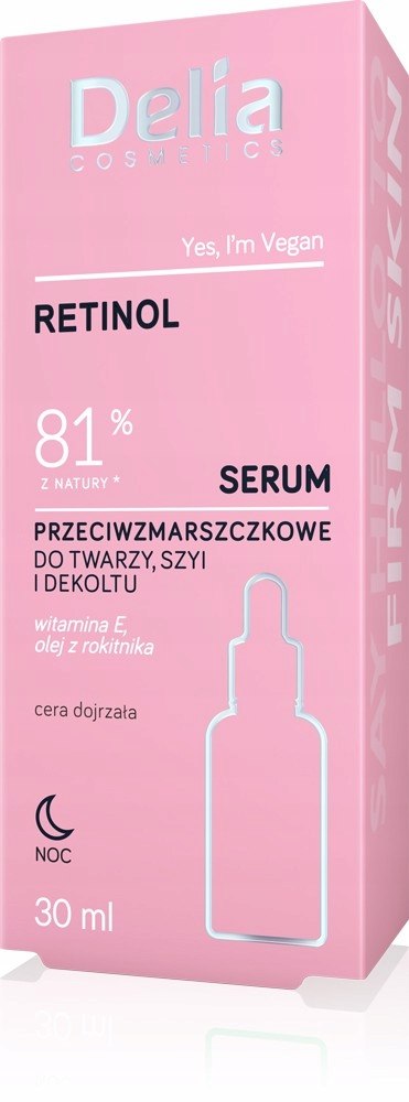 DELIA Serum do twarzy RETINOL, 81% z natury, 30 ml