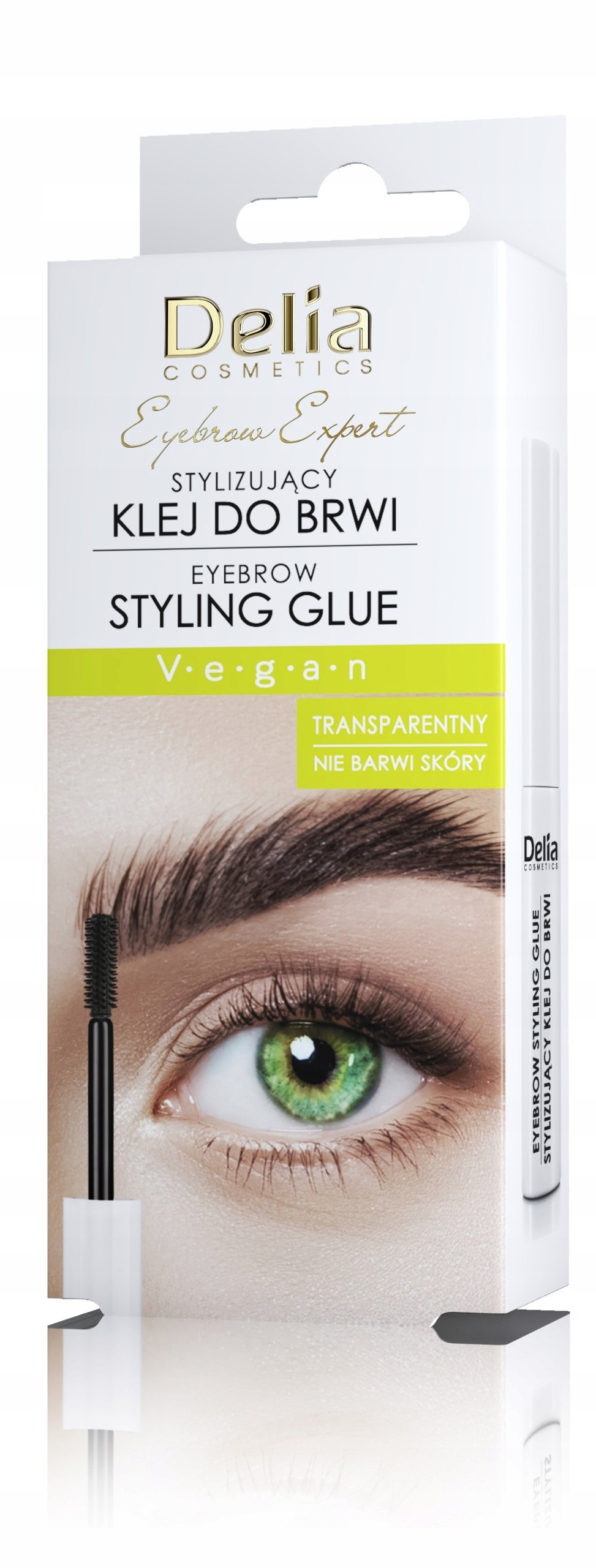 DELIA NOWY Stylizujący, transparentny klej do brwi Eyebrow Expert, 5g